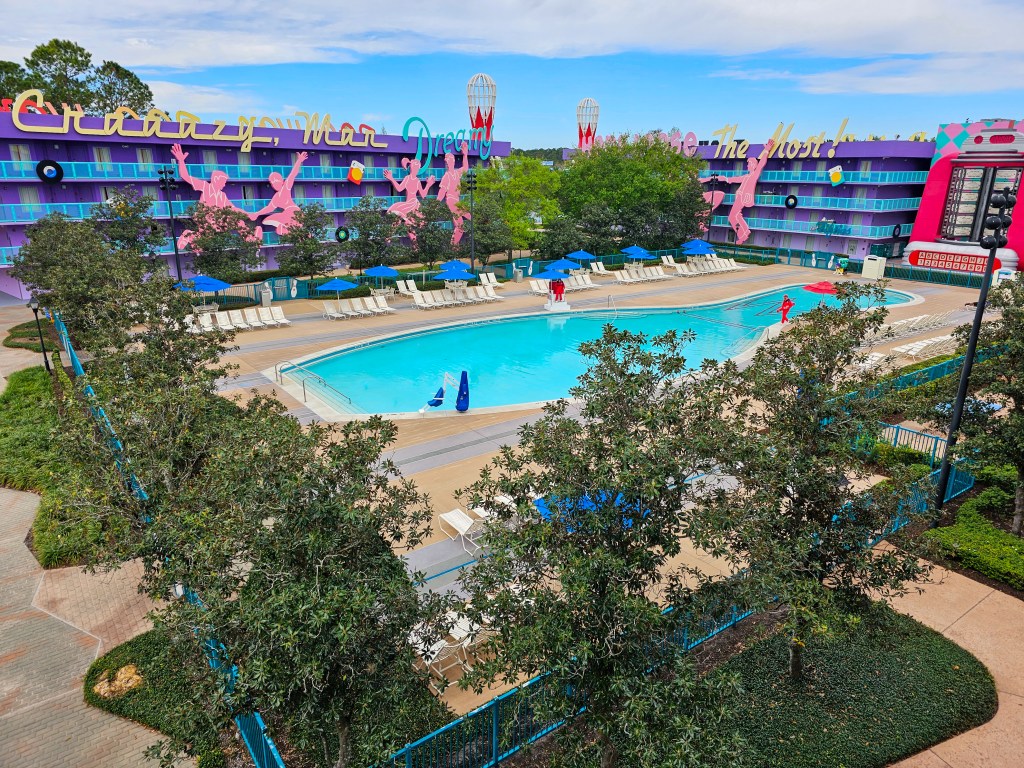 Pop Century 1950s Building Bowling Pin Pool - Credit Angela Sorensen