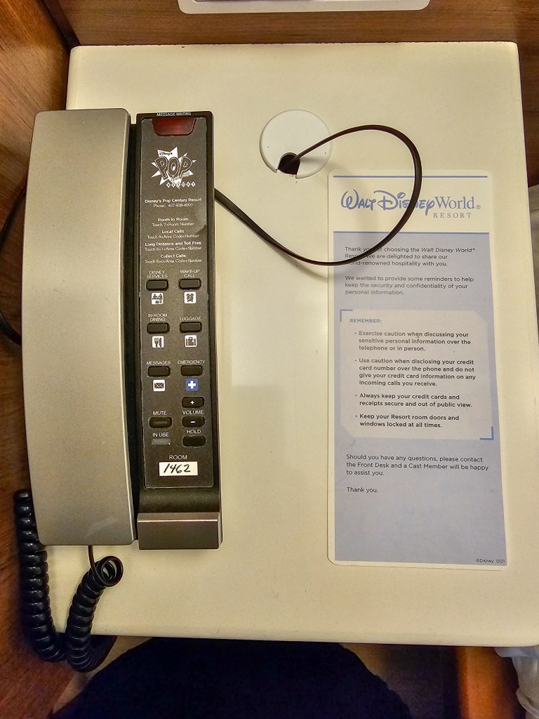 Disney's Pop Century Room Phone - Credit Angela Sorensen