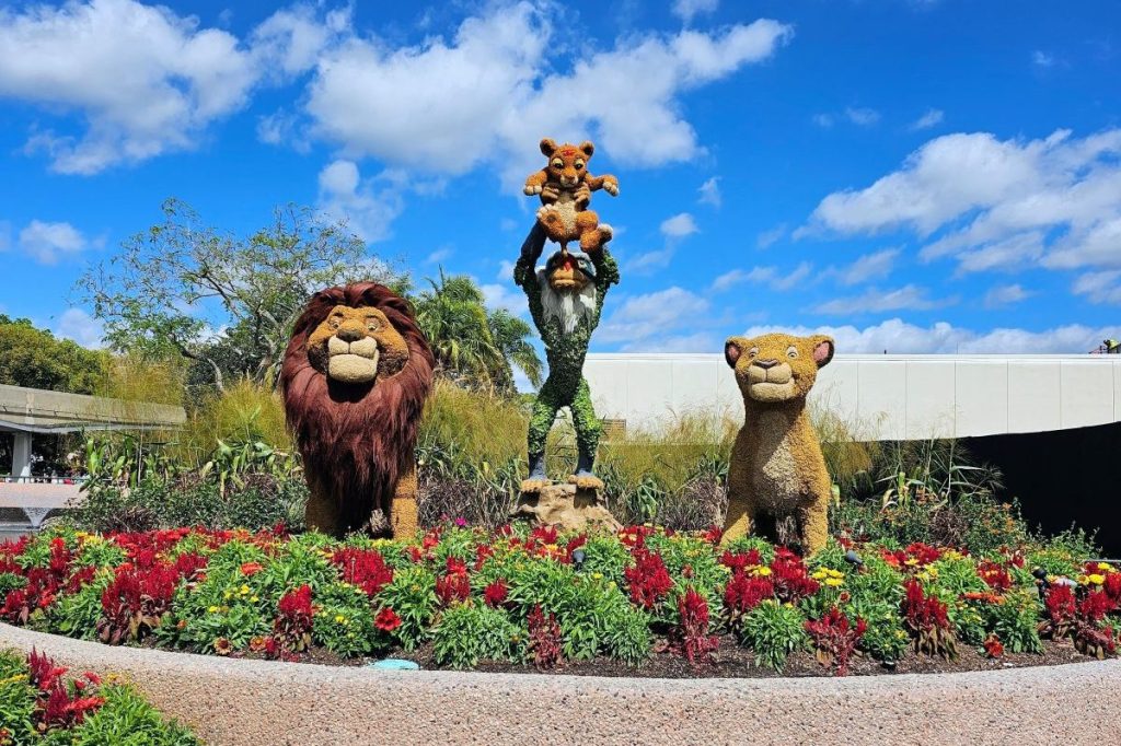 Lion King topiaries at EPCOT